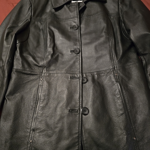 East 5th Black Leather Jacket - Picture 2 of 5
